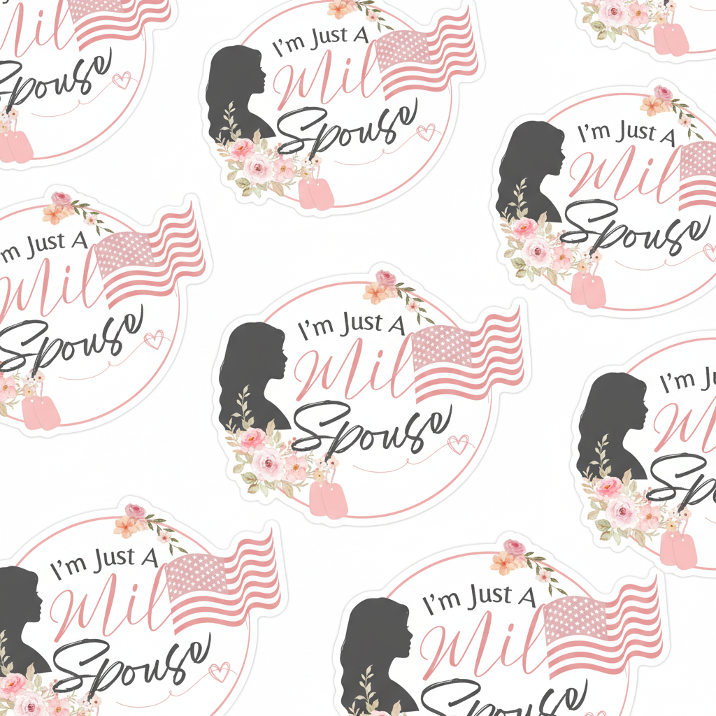 Pink Floral Sticker Mockup